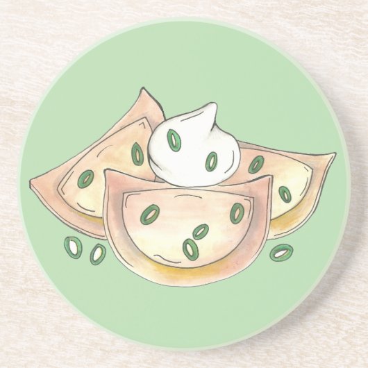 Pierogies Polnisch Ukrainische Dumplings Pierogi F Getränkeuntersetzer (Vorne)