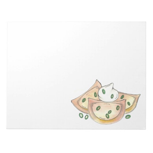 Pierogies Polnisch Ukrainische Dumplings Pierogi F Notizblock (Vorderseite)