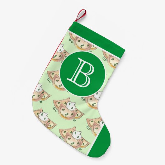 Pierogies Potato Dumplings Polnisches Restaurant Kleiner Weihnachtsstrumpf (Vorderansicht (hängend))