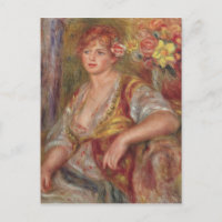 Pierre A Renoir | Blonde Frau mit Rose
