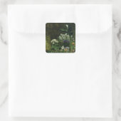 Pierre A Renoir | Blume in einem Greenhouse Quadratischer Aufkleber (Tasche)