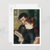Pierre A Renoir | Couple Reading Postkarte (Vorne/Hinten)