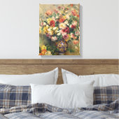Pierre A Renoir | Dahlias Leinwanddruck (Insitu (Schlafzimmer))