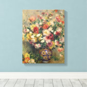 Pierre A Renoir | Dahlias Leinwanddruck (Insitu (Holzboden))