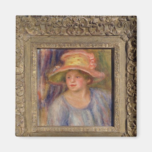 Pierre A Renoir | Frau mit einem Hut Magnet (Vorne)