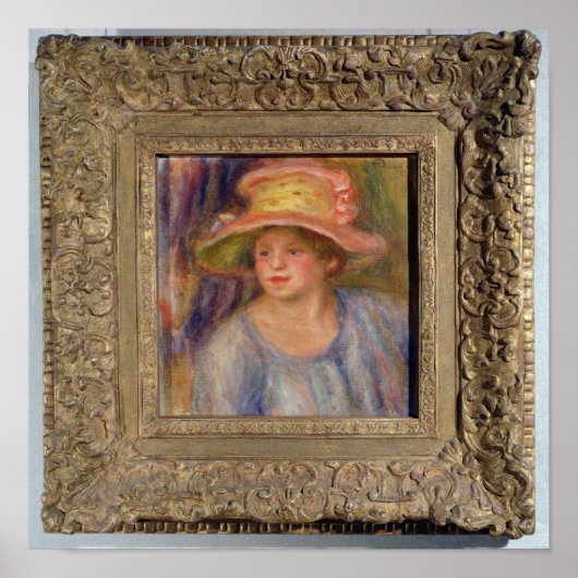 Pierre A Renoir | Frau mit einem Hut Poster (Vorne)
