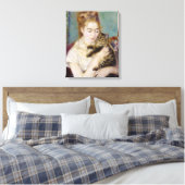 Pierre A Renoir | Frau mit Katze Leinwanddruck (Insitu (Schlafzimmer))