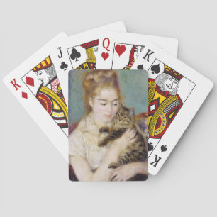 Pierre A Renoir   Frau mit Katze Spielkarten