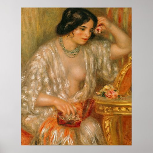 Pierre A Renoir | Gabrielle mit Schmuck Poster (Vorne)