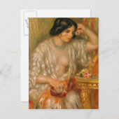 Pierre A Renoir | Gabrielle mit Schmuck Postkarte (Vorne/Hinten)
