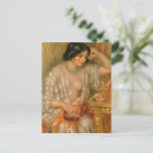 Pierre A Renoir | Gabrielle mit Schmuck Postkarte (Stehend Vorderseite)
