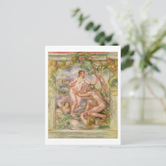 Pierre A Renoir | In die Rhone strömende Saone Postkarte (Stehend Vorderseite)