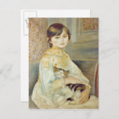 Pierre A Renoir | Julie Manet mit Cat Postkarte (Vorne/Hinten)