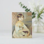 Pierre A Renoir | Julie Manet mit Cat Postkarte (Stehend Vorderseite)