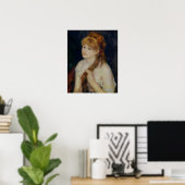 Pierre A Renoir | Junge Frau, die sich die Haare h Poster (Heimbüro)