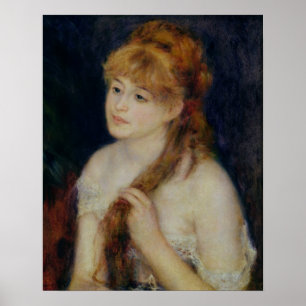 Pierre A Renoir   Junge Frau, die sich die Haare h Poster
