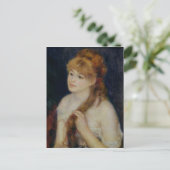 Pierre A Renoir | Junge Frau, die sich die Haare h Postkarte (Stehend Vorderseite)