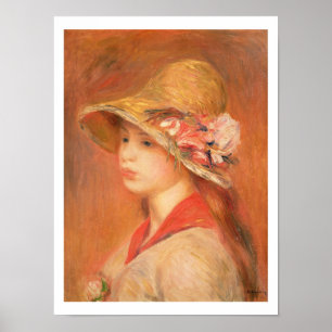 Pierre A Renoir   Junge Frau in einem Hut Poster