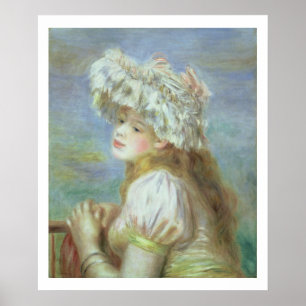 Pierre A Renoir Junge Frau in einem Hut Poster