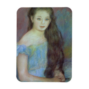 Pierre A Renoir Junge Frau mit blauen Augen Magnet