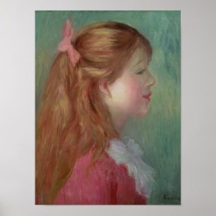 Pierre A Renoir   Junge Frau mit langer Haare Poster
