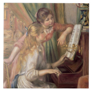 Pierre A Renoir   Junge Mädchen am Klavier Fliese