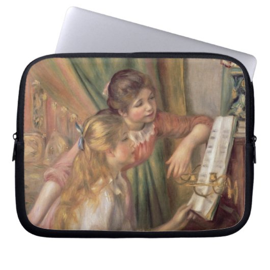 Pierre A Renoir | Junge Mädchen am Klavier Laptopschutzhülle (Vorderseite)