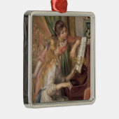 Pierre A Renoir | Junge Mädchen am Klavier Silbernes Ornament (Rechts)