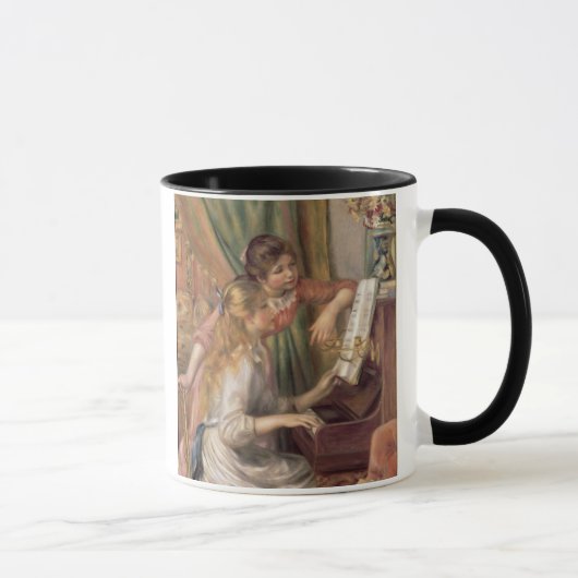 Pierre A Renoir| Junge Mädchen am Klavier Tasse (Rechts)