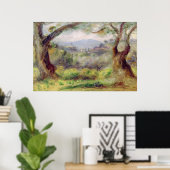 Pierre A Renoir | Landschaft bei Les Collettes Poster (Heimbüro)