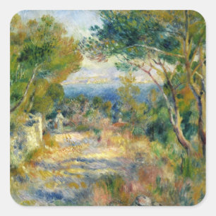 Pierre A Renoir   L'Estaque Quadratischer Aufkleber