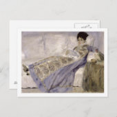 Pierre A Renoir | Madame Monet on a Sofa Postkarte (Vorne/Hinten)