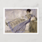 Pierre A Renoir | Madame Monet on a Sofa Postkarte (Vorderseite)