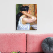 Pierre A Renoir | Mädchen, die ihr Haar bekommt Leinwanddruck (Insitu (Wohnzimmer))