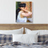 Pierre A Renoir | Mädchen, die ihr Haar bekommt Leinwanddruck (Insitu (Schlafzimmer))