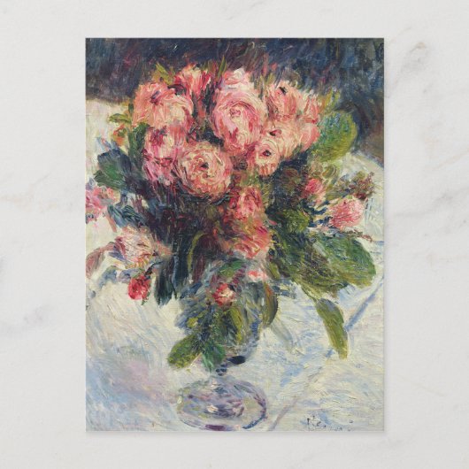 Pierre A Renoir | Moss-Rose Postkarte (Vorderseite)