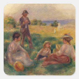 Pierre A Renoir Party in Berneval Quadratischer Aufkleber