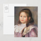 Pierre A Renoir | Portrait eines Kindes 2 Postkarte (Vorne/Hinten)