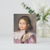 Pierre A Renoir | Portrait eines Kindes 2 Postkarte (Stehend Vorderseite)