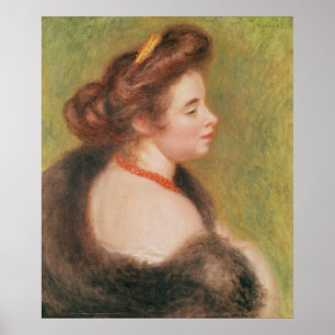 Pierre A Renoir Portrait von Frau Maurice Denis Poster