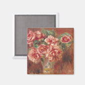 Pierre A Renoir | Rose in einer Vase Magnet (Vorderseite/Rückseite)