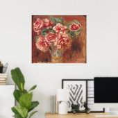 Pierre A Renoir | Rose in einer Vase Poster (Heimbüro)