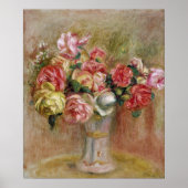 Pierre A Renoir | Rose in einer Vase von Sevres Poster (Vorne)