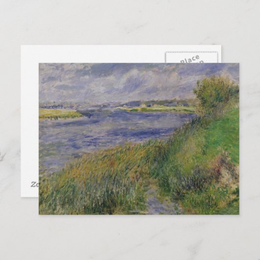 Pierre A Renoir | Seine-Ufer, Champrosay Postkarte (Vorne/Hinten)