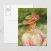 Pierre A Renoir | Strohhut Postkarte (Vorne/Hinten)