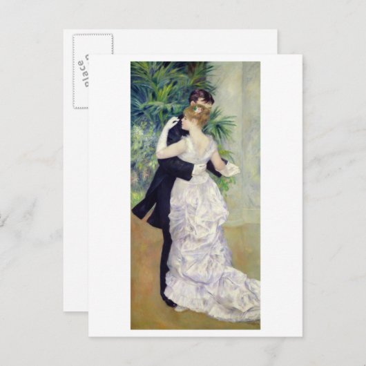 Pierre A Renoir | Tanz in der Stadt Postkarte (Vorne/Hinten)