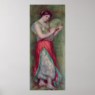 Pierre A Renoir   Tanzmädchen mit Tambourine Poster
