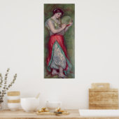 Pierre A Renoir | Tanzmädchen mit Tambourine Poster (Küche)