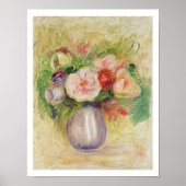 Pierre A Renoir | Vase der Blume Poster (Vorne)