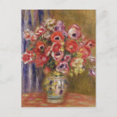 Pierre A Renoir | Vase von Tulips und Anemonen Postkarte (Vorderseite)